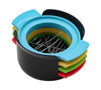 Namvo Coupe-œufs 4 en 1 en acier inoxydable, multifonctionnel pour préparer des tranches rondes et ovales, des œufs, des champignons, des fraises, du kiwi et plus encore dans la cuisine