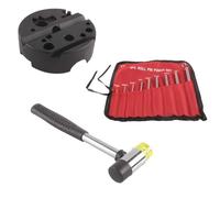 Namvo Ensemble de 14 poinçons de Tension, Outils de réparation et de Retrait de poinçons d'armurier avec Marteau pour Automobiles, Montres, Bijoux et Artisanat