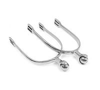 Namvo Éperons pour chevaux en acier inoxydable avec bille douce pour bottes d'équitation pour hommes amateurs d'équitation