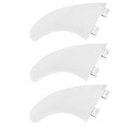 Namvo FCS Lot de 3 ailerons en plastique pour planche de surf G5 Blanc