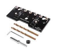 Namvo Gabarit de perçage pour Chevilles en Bois, gabarit de charnière 32 mm, Guide de perçage en Alliage d'aluminium pour étagères, armoires, Travail du Bois