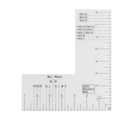Namvo Guide de règle pour T-shirt, outil de placement du logo sur la poitrine gauche pour presse à chaud, transparent en forme de L