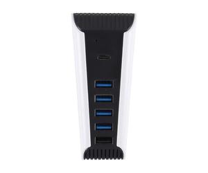 Namvo Hub USB 2.0 5 Ports pour PS5 édition numérique/UHD, Charge Rapide, Extension USB-C, 4 Ports USB-A, Station d'accueil antidérapante, périphériques de Jeu Plug and Play