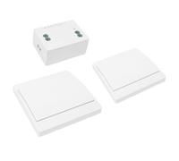 Namvo Interrupteur de lumière cinétique sans Fil, Interrupteur de sécurité Haute fréquence et contrôleur de récepteur Relais 1000 W avec fusible (kit 2 Voies 1 clé)