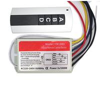 NAMVO Interrupteur mural sans fil et télécommande 220V à trois voies, quatre étapes commutateur sans fil numérique commutateur de commande à distance