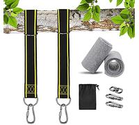 Namvo Kit de Sangles de Suspension pour Balan?oire d'arbre, pouvant contenir 300 kg, Ultra résistant 1,5 m, Sangle de Suspension avec Mousqueton