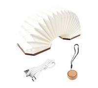 Namvo Lampe de maison de style japonais en papier portable avec veilleuse rechargeable par USB, lampe de table en bois, design magnétique, cadeau créatif pour la maison et le bureau