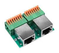 Namvo Lot de 2 bornes de connexion Ethernet RJ45 8P8C femelle vers 8 broches Breakout RJ45 Connecteur d'interface réseau sans soudure avec carte de circuit imprimé