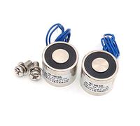 Namvo Lot de 2 solénoïdes électromagnétiques à aspiration KK-P30/25 8 kg DC 12 V pour soulever des aimants électro-magnétiques