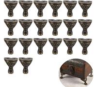 Namvo Lot de 20 protections d'angle en bronze antique pour pieds de boîte à bijoux