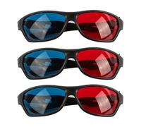 Namvo Lot de 3 Lunettes 3D Rouge Bleu Anaglyphes Cyan pour Films et Jeux, Lunettes de Visualisation 3D pour Ordinateur et Cinéma, Rouge et Bleu, Unisex, Taille Standard, Polycarbonate