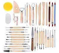 Namvo Lot de 38 outils de sculpture en argile pour adultes, kit d'outils de modélisation, poterie pour art professionnel, sculpture de poterie en argile