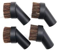 Namvo Lot de 4 Accessoires d'aspirateur en Poils de CRIN Doux pour Brosse à poussière, Petit Coin Rond/Outil de Nettoyage de Piste Remplacement