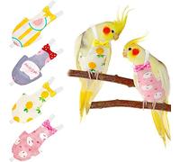 Namvo Lot de 4 couches pour oiseaux, lavables et réutilisables, avec couche intérieure imperméable mignonne