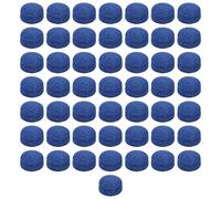 Namvo Lot de 50 Embouts de Queue de Billard Blue Diamond - Embouts de Queue de Billard de 10 mm avec boîte de Rangement en Plastique pour queues de Billard et de Snooker - Embouts de Rechange Pui