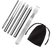 Namvo Lot de 6 Aiguilles Paracord en Acier Inoxydable avec Sac en Tissu pour Bracelets artisanaux à bricoler soi-même Couture Tissage Lacets Cordes