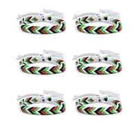 Namvo Lot de 6 Bracelets Faits Main de Style palestinien réglables avec Drapeau palestinien de Gaza pour Hommes et Femmes