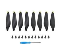 Namvo Lot de 8 hélices de Drone interchangeables à Faible Bruit avec Tournevis et 12 vis, Accessoires de Drone en Or Noir