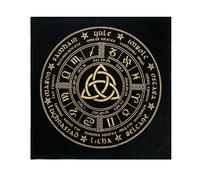 Namvo Nappe d'autel, Nappe de Tarot Triple Astrologie Pentagramme Roue de l'année Tapisserie d'autel Sorcellerie Nappe d'astrologie d'autel pour la décoration de Nappe