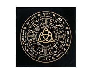 Namvo Nappe d'autel, Nappe de Tarot Triple Astrologie Pentagramme Roue de l'année Tapisserie d'autel Sorcellerie Nappe d'astrologie d'autel pour la décoration de Nappe