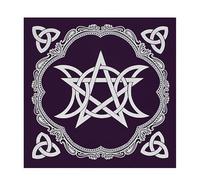 Namvo Nappe de Tarot Pentacle - Décoration pour Divination - pour Conseillers et Psychothérapeutes - 49 x 49 cm
