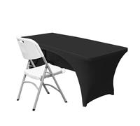 Namvo Nappe extensible de 1,8 m avec dos ouvert pour tables rectangulaires, nappe de table rectangulaire en élasthanne à quatre directions