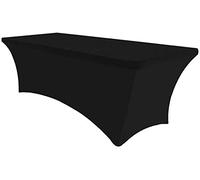 Namvo Nappe extensible rectangulaire de 1,5 m en élasthanne - Protection de table pour table pliante, mariage, bar, banquet ou fête