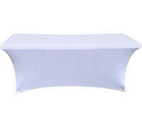 Namvo Nappe extensible rectangulaire en élasthanne - 1,5 m - Ajustement serré dans 4 directions - Pour table pliante, mariage, bar, banquet, fête