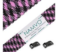 Namvo Paracorde 550 Mil Spec Type III 9 brins internes en Nylon Solide et résistant à la Rupture 30,5 m Rose