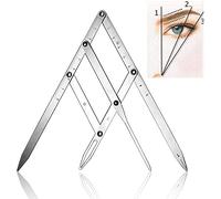 Namvo Règle de tatouage pour sourcils - En acier inoxydable - Pliable - Pour microblading permanent - Pochoir réutilisable