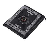 Namvo Tapis de prière Musulman, 60 * 100cm Tapis de prière de Voyage Islamique léger Portable avec Boussole pour prières Noir