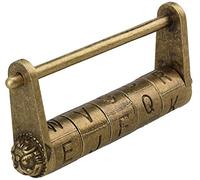 Namvo Verrou à mot de passe vintage en alliage de zinc - Décoration artisanale pour armoire, bijoux, boîte en bois - 37 x 79 mm
