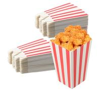 NAMYEUT Lot de 100 sachet pop corn carton rouges et blancs - Petites boîtes à pop-corn en papier - Pour les emballage pop corn