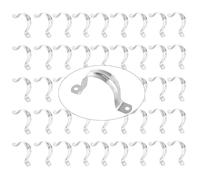 NAMYEUT Lot de 50 Colliers de Serrage en U 50 mm - Collier de Fixation Inox Acier Inoxydable 304 - Support Tuyau Double Trou pour Tuyaux Gaz Eau Mural