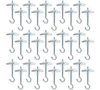 NAMYEUT MUKLEI Lot de 30 crochets à bascule en acier au carbone pour plaque de plâtre M5, crochets de plafond robustes pour plantes, 9 cm de long