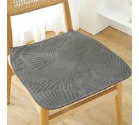 Namzi 1 coussin de chaise - 40 x 40 cm - Confortable - Doux - Pour salle à manger - Pour un usage quotidien - Gris foncé