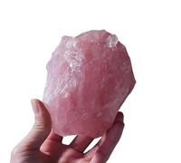 Namzi 1 grand morceau de pierre brute rose en cristal naturel pesant environ 800-1000 g, pierre d'expansion pour aromathérapie, grande pierre naturelle, décoration d'intérieur