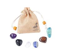 Namzi 1 lot de pierres brutes en cristal naturel 12 sacs en tissu du zodiaque Vierge DIY cristal minéral spécimen cadeau pour enfants ornement