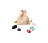 Namzi 1 lot de pierres brutes en cristal naturel avec 12 constellations et sac en tissu - Balance, à faire soi-même, spécimen minéral - Cadeau pour enfant