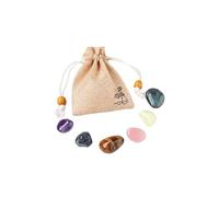 Namzi 1 lot de pierres brutes en cristal naturel avec 12 sacs en tissu du zodiaque Capricorne DIY cristal minéral spécimen cadeau pour enfant ornement