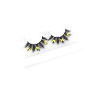 Namzi 1 Pairs Glitter Lashes Sequins Colored Lashes Fluffy Mink False Lashes with Color Cosplay New Year Party Stage Makeup Colorful Fake Eyelash(h25)