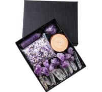 Namzi 1 pièce en cristal naturel brut en cristal de prisme hexagonal en cristal écrasé boîte violet foncé pierre de cristal naturel cœur minéral logo décoration ornement