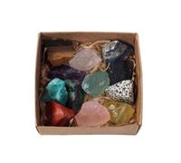 Namzi 1 pierre brute en cristal multicolore naturel, pierre concassée, pierre d'aromathérapie, ensemble de pierres parfumées élargies coffret cadeau