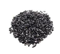 Namzi 1 pierre concassée noire naturelle irrégulière non perforée, adaptée pour les plantes en pot, la décoration d'aquarium, les accessoires de bijoux faits à la main (7-9 mm)