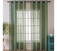 Namzi 1 rideau de fenêtre transparent en dentelle, 200 x 140 cm pour décoration de la maison, chambre à coucher, salon