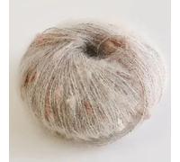 Namzi 1 rouleau de fil de laine mouchetée poudre d'abricot, mélange de dacron acrylique, parfait pour le tricot, le crochet, les travaux manuels, les cadeaux, qualité vive