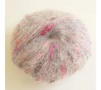 Namzi 1 rouleau de laine mouchetée rose - Mélange acrylique Dacron - Parfait pour le tricot, le crochet, les travaux manuels, les cadeaux - Qualité vive