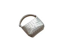 Namzi 1 sac à main en tissage argenté, petit sac à main en polyuréthane souple, super mignon, usage quotidien dans les sacs à main et portefeuilles