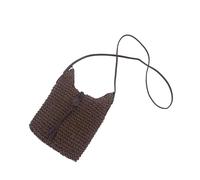 Namzi 1 sac marron tissé, joli sac à bandoulière en corde de papier, sac fourre-tout tissé élégant pour les sorties décontractées, les promenades d'été