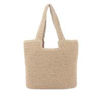 Namzi 1 sac tissé beige, joli sac fourre-tout en paille à une seule épaule, sac tissé élégant pour les sorties quotidiennes et les promenades décontractées